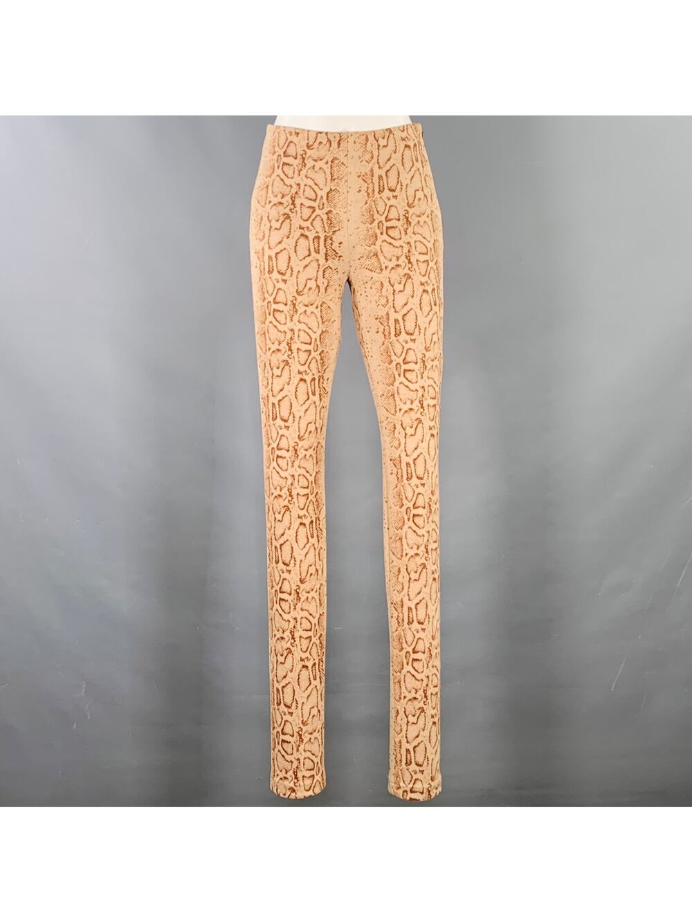 STAND STUDIO Size XS Tan Brown Polyester Blend Snakeskin Print Leggings